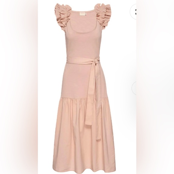 NATIONS  LTD Everleigh Frilly RuffleBelted Midi Dress SIZE: XS - Picture 1 of 13